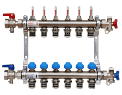 Heating circuit manifold HKV PnG Pro with push-fit connector  end pieces