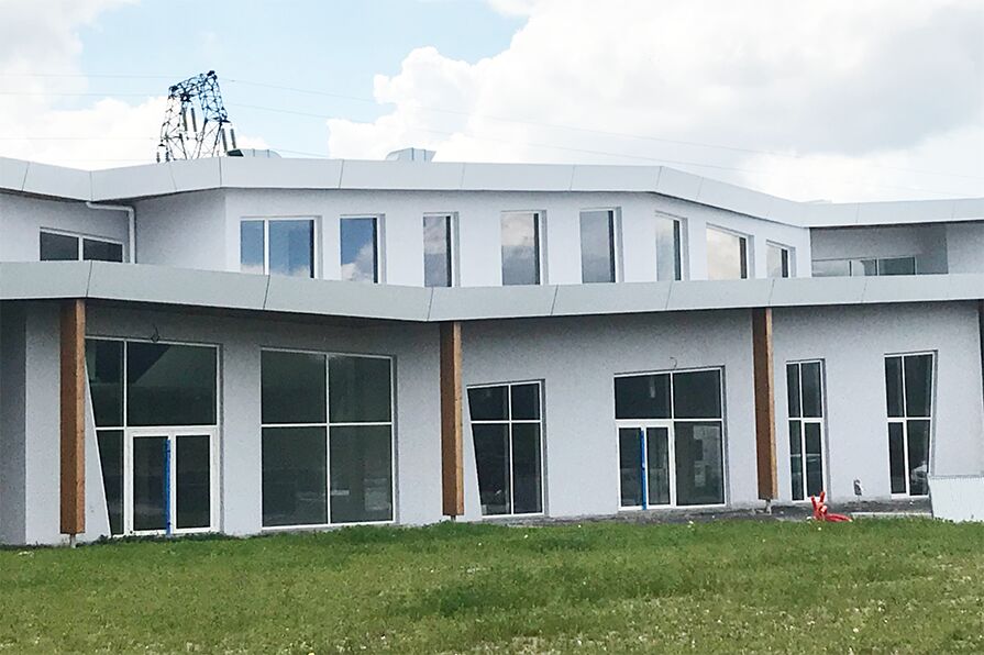 White modern home in France