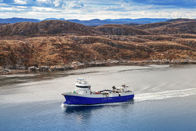 Fishing boat on the water in Norway