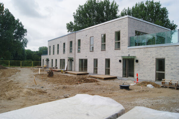 Smart homes under construction in Nyborg, Denmark