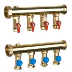 Large industrial manifold from Watts made of brass with accessories