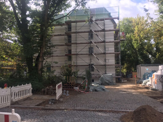 Construction site in Berlin Reinickendorf, where Heat Interface Unit HIU2 is installed.