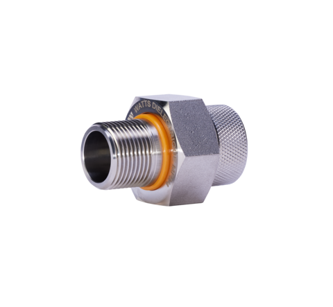 Dielectric unit ISO-RID VA stainless steel, MF connections, angle view