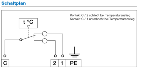Schaltplan von Anlegethermostat WTC