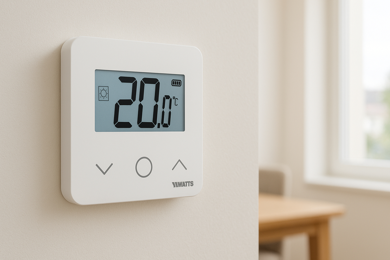 Funk-Raumthermostat BT-D03-RF. Wandmontage.