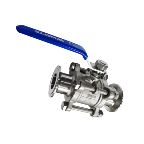 W6000 SS Three-Piece Ball Valve - Clamp